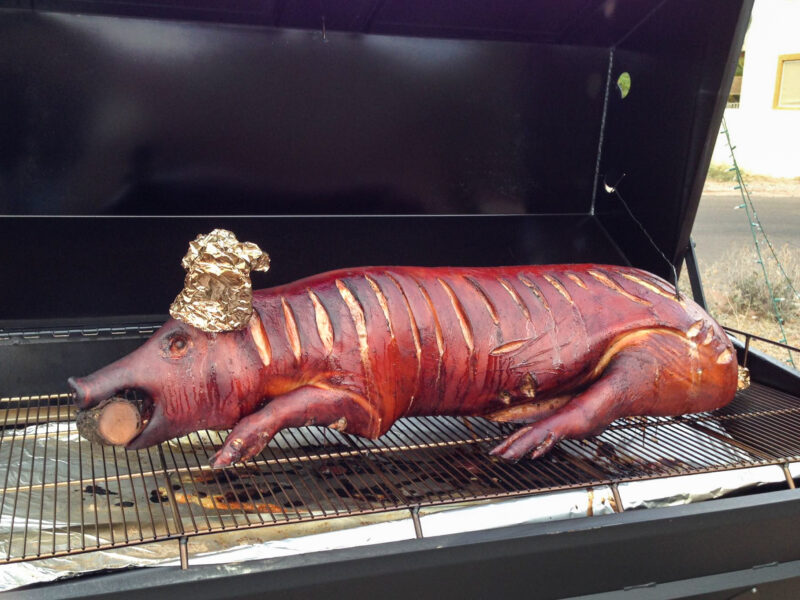 Whole Hog Cooks on a Meadow Creek Pig Roaster