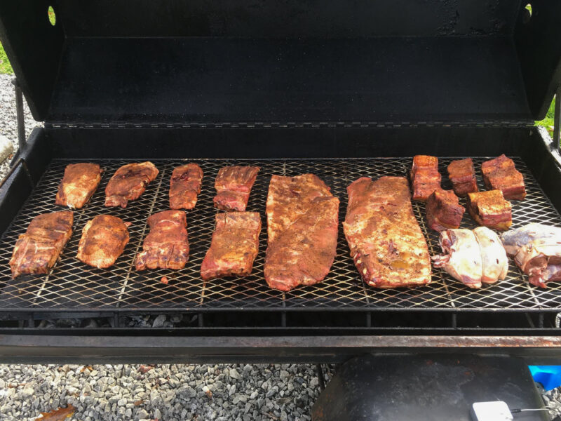 Whole Pig and Ribs on a Meadow Creek Pig Roaster