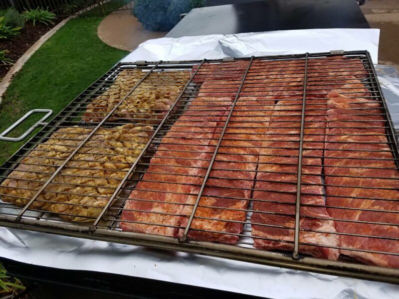 Pork Ribs on Meadow Creek BBQ96 Chicken Cooker