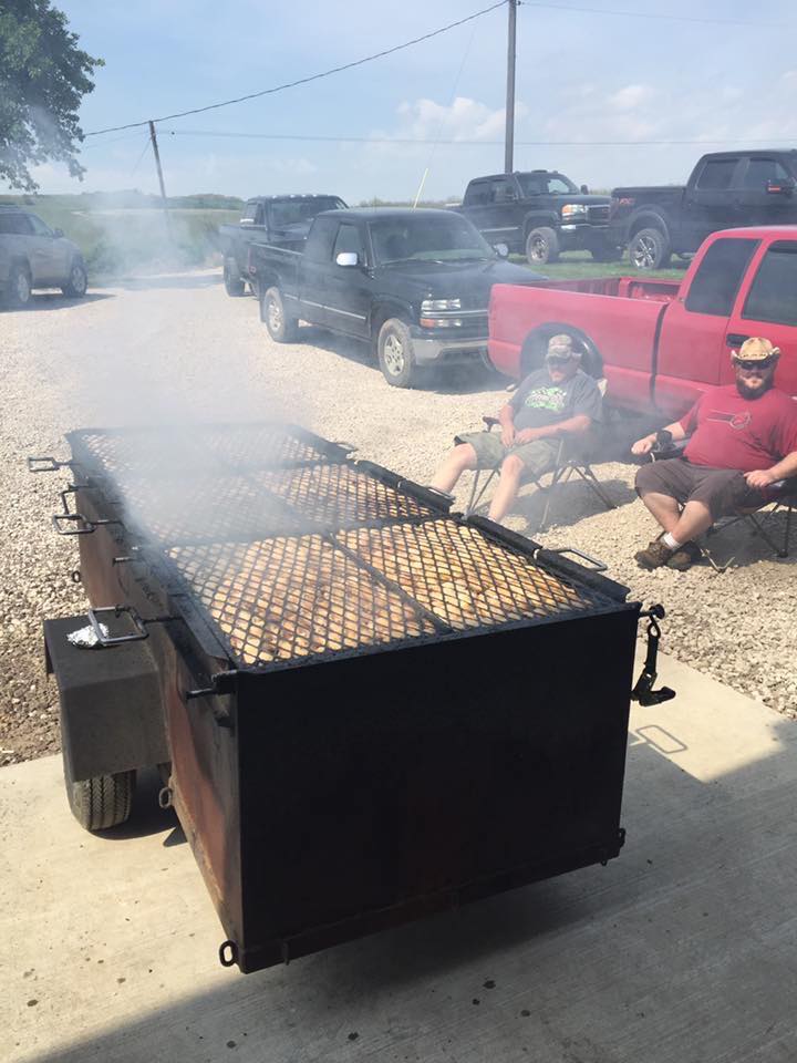 Grilling Chicken on Meadow Creek BBQ96 Chicken Cooker