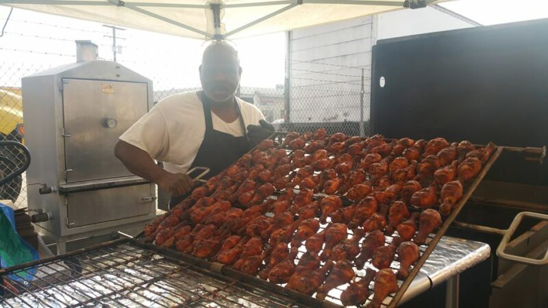 Chicken Legs on Meadow Creek BBQ42 Chicken Cooker