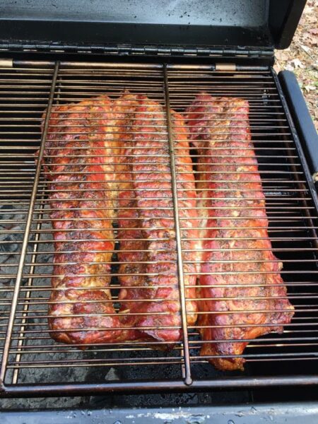 Pork Ribs on Meadow Creek BBQ42 Chicken Cooker