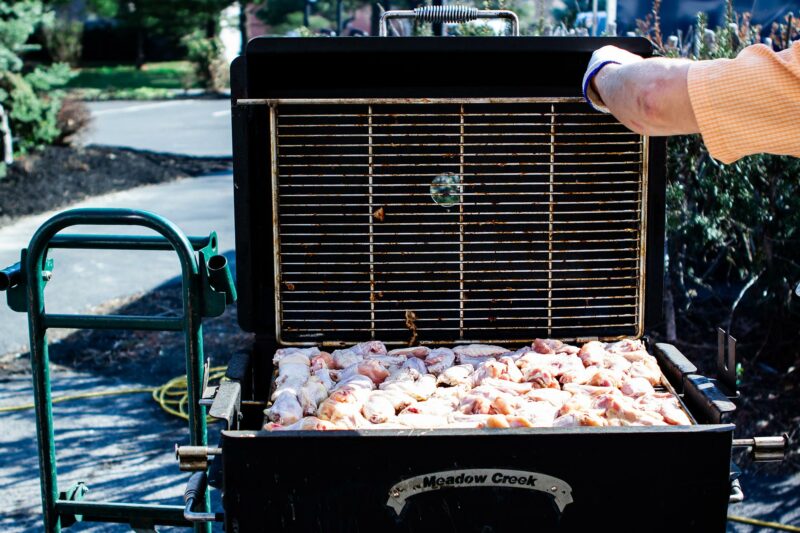 Party Wings on Meadow Creek BBQ26S Chicken Cooker