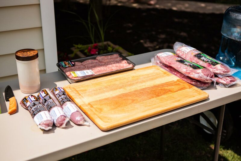 Prepping Baby Back Ribs and Sausages