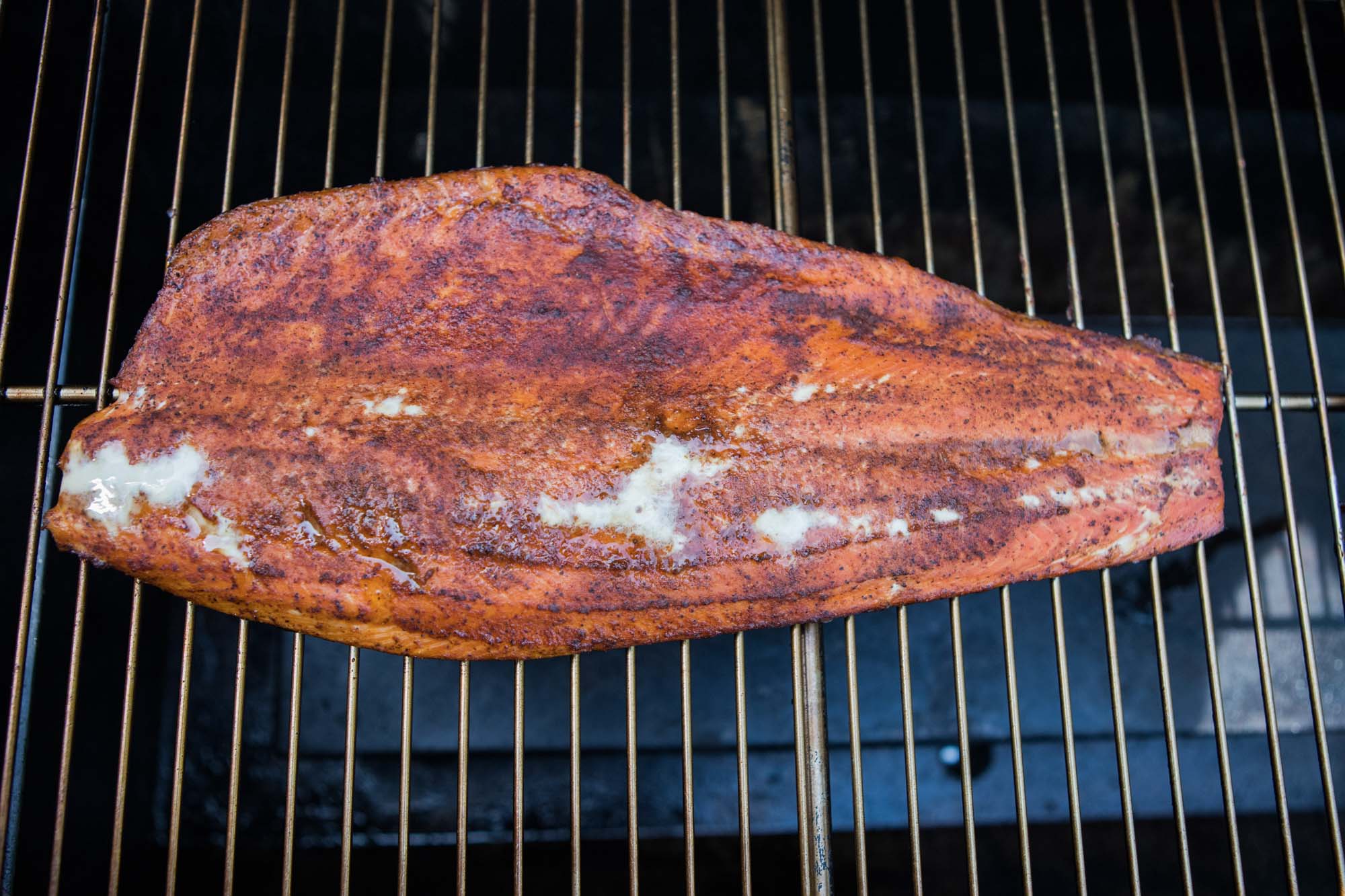 Smoked Steelhead With Homemade Tartar Sauce on Meadow Creek SQ36 Offset Smoker