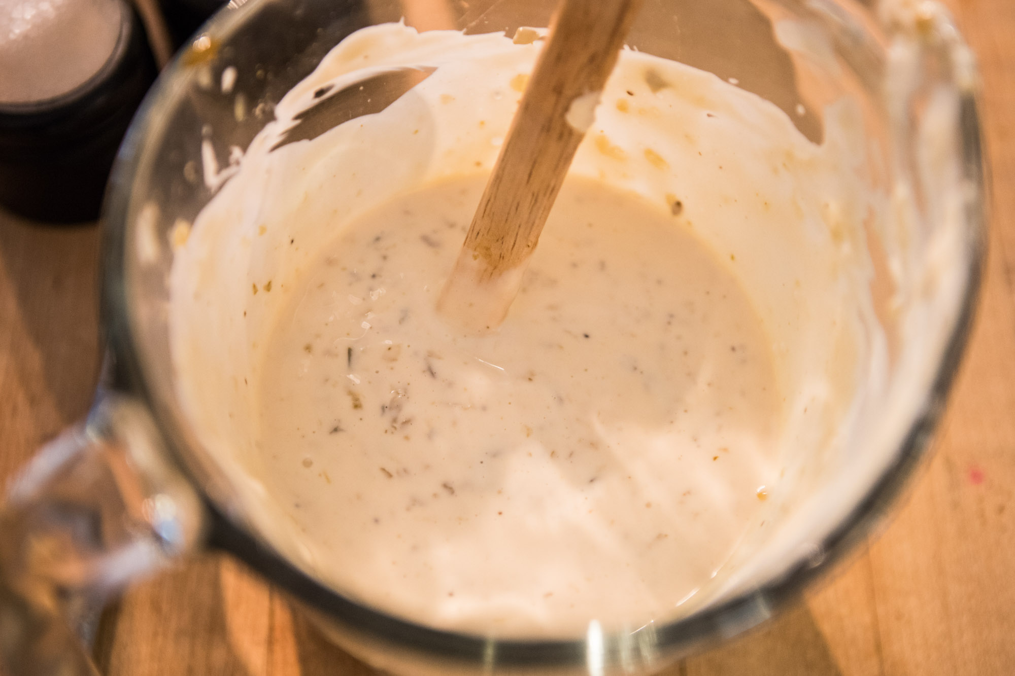 Prepping Homemade Tartar Sauce