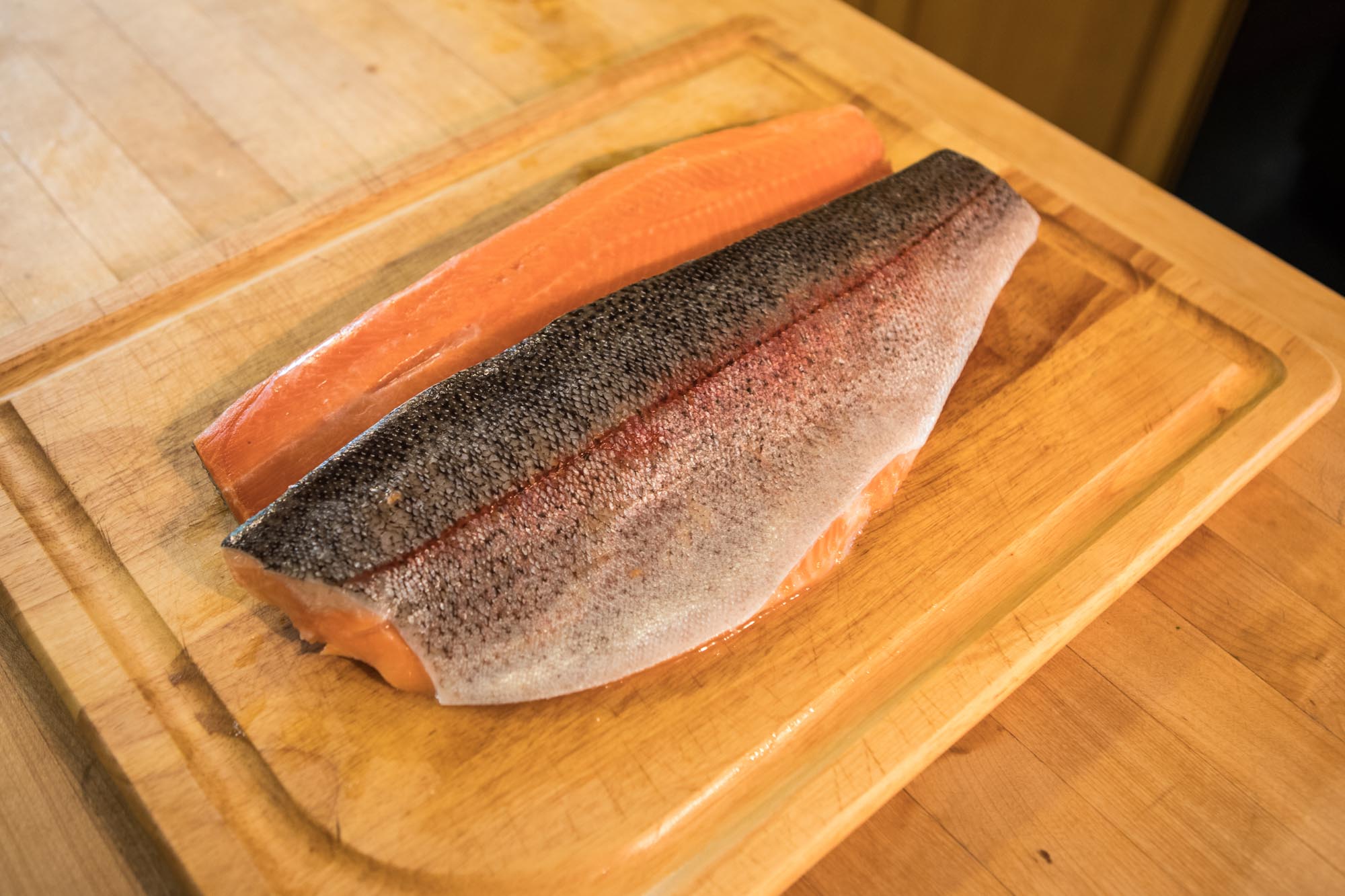 Prepping Steelhead Fillets