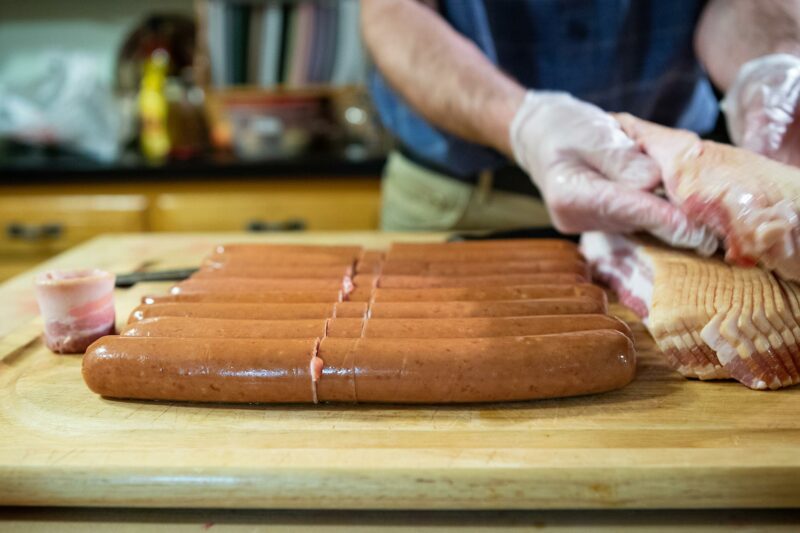 Prepping Kielbasa