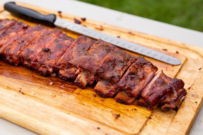 Sliced Smoked Baby Back Ribs