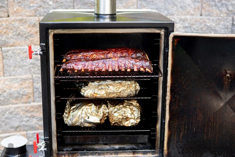 Smoked Briskets, Pork Butts and Baby Back Ribs on Meadow Creek BX25 Box Smoker