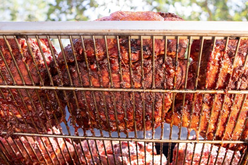 Pork Butts on Meadow Creek BBQ Smoker