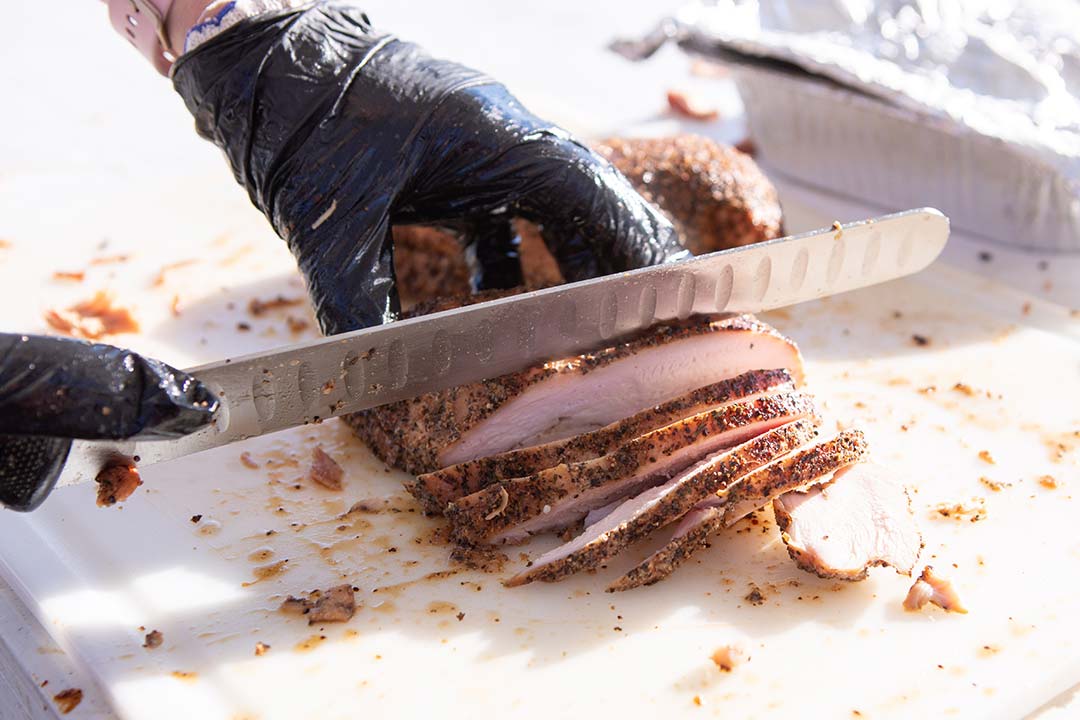 Slicing Turkey Breast