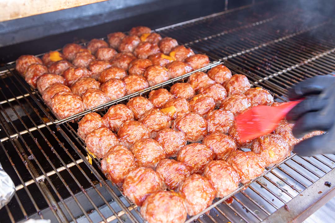 Glazing Sausage Balls