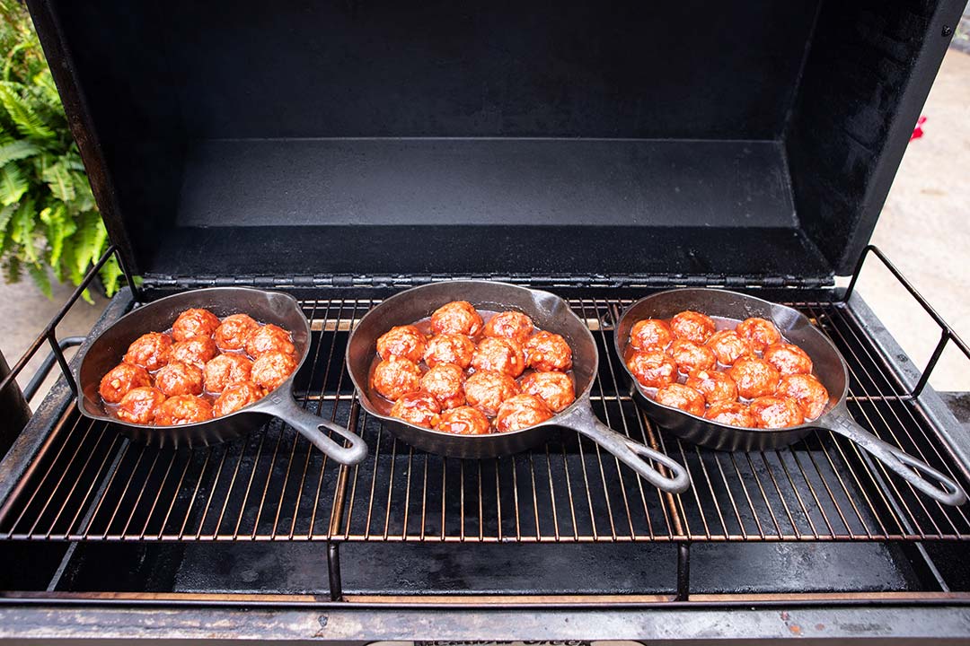 Meatballs on Smoker