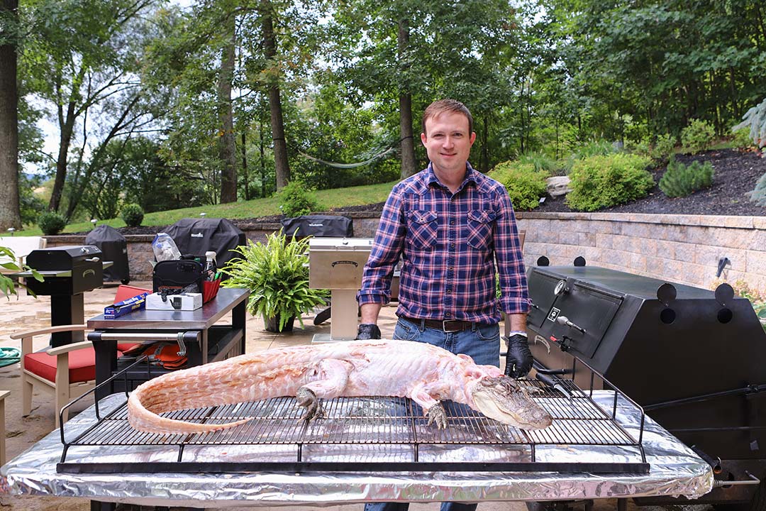 Cooking a Whole Alligator