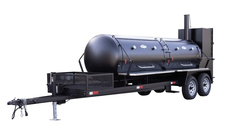 Meadow Creek TS1000 BBQ Smoker Trailer With Optional Stainless Steel Exterior Shelves