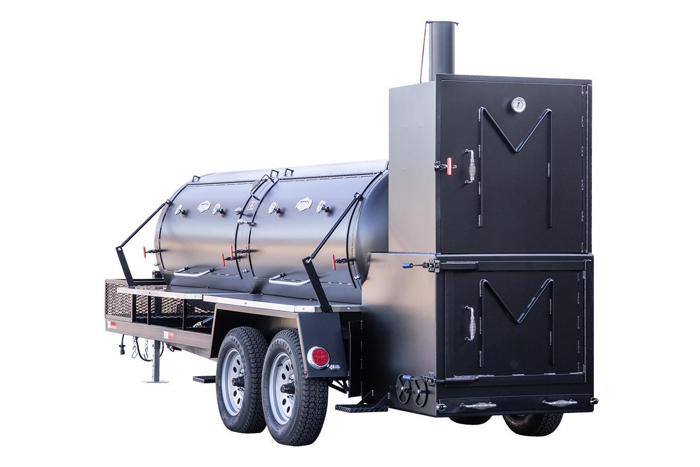 Meadow Creek TS1000 BBQ Smoker Trailer With Optional Stainless Steel Exterior Shelves